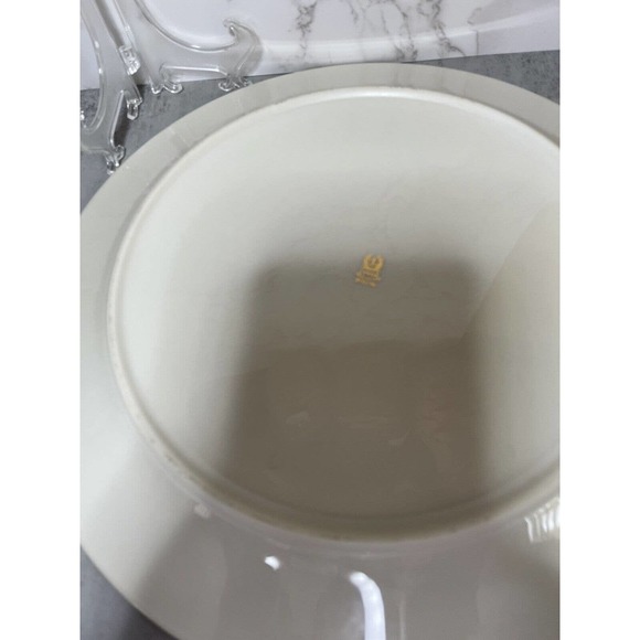 Lenox USA Special 12.5" Stagecoach Scene Chop Plate Serving Platter Gold Trim - Picture 7 of 9